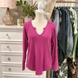 Knox Rose | Magenta Thermal Long Sleeve size Large